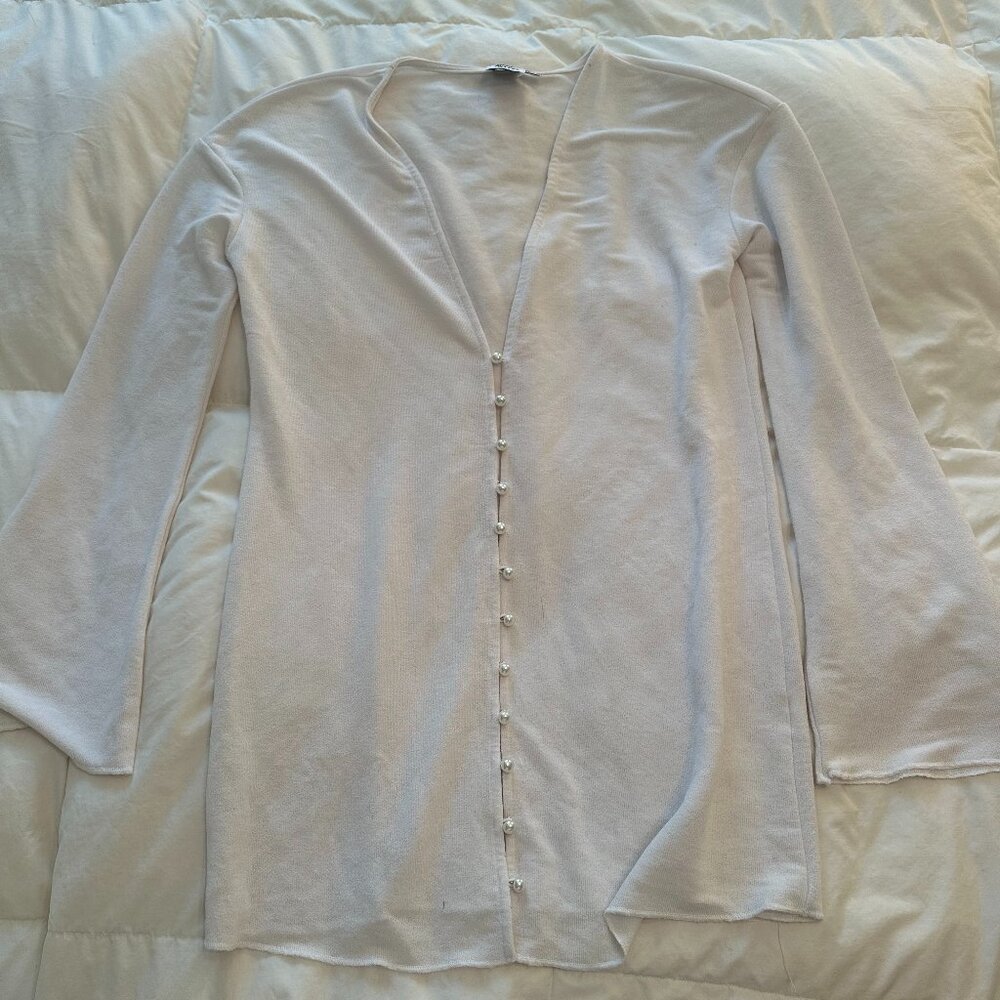 Princess Polly LONG SLEEVE MINI DRESS WHITE Size 6 - Women